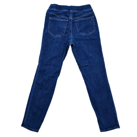 Elastic Waist Jeans Madewell Pull On Skinny Jean Size 28 Dark Stretch Denim Crop - Picture 10 of 10